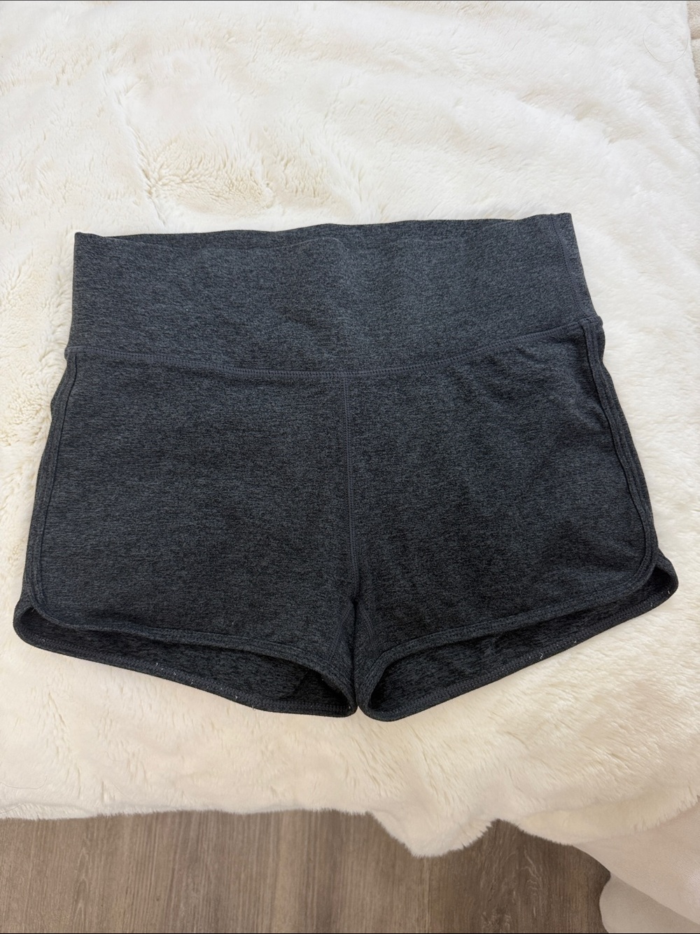 Vuori Women's High-Rise Athletic Shorts in Charcoal